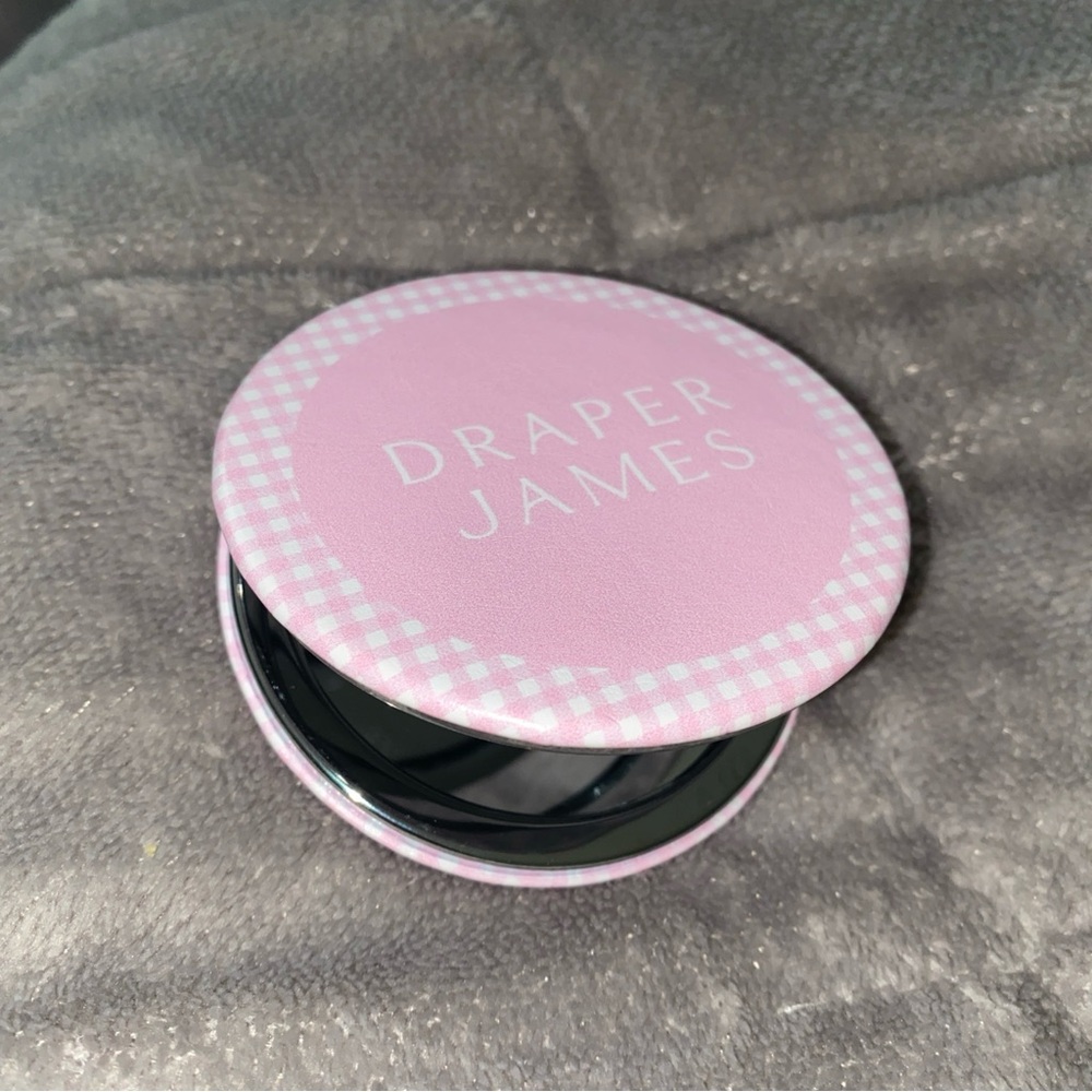 Draper James Compact Mirror Pink White Gingham Hello Sugar